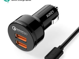 AUKEY CC-T8 Dual QC 3.0 Port, Qualcomm Quick Charge 3.0 USB Car Charger