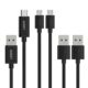 Aukey CB-TD1 USB 2.0 A TO USB C + Micro USB Qualcomm Quick Charge Cable Set
