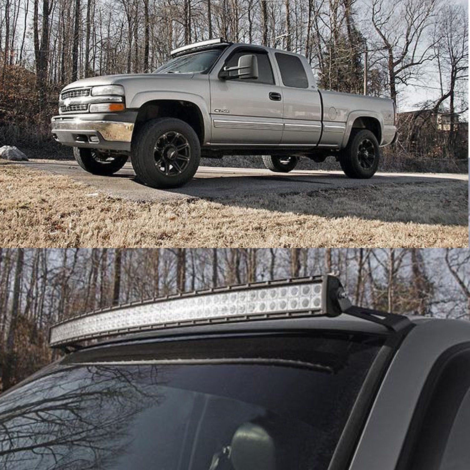 52″ 700W CURVED LED LIGHT BAR COMBO Beam OFF-ROAD DRIVING Lights for 4WD SUV + FREE WIRING KIT