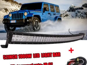 52INCH 1000W Curved Led Work Light Bar Spot Flood 4Wd SUV Boat Offroad For Jeep with Free Wiring