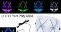 Scary Halloween Mask Light Up Mask EL Wire Cosplay Costume Mask