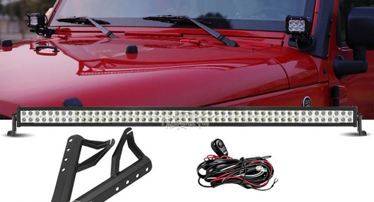 52inch 700W LED Light Bar +4*18w Spotlight LED+1*Mount LED Light BAR+1* Wiring Harness Wiring Kit For Jeep Wrangler Dodge Ram Ford Truck Polaris RZR Boat