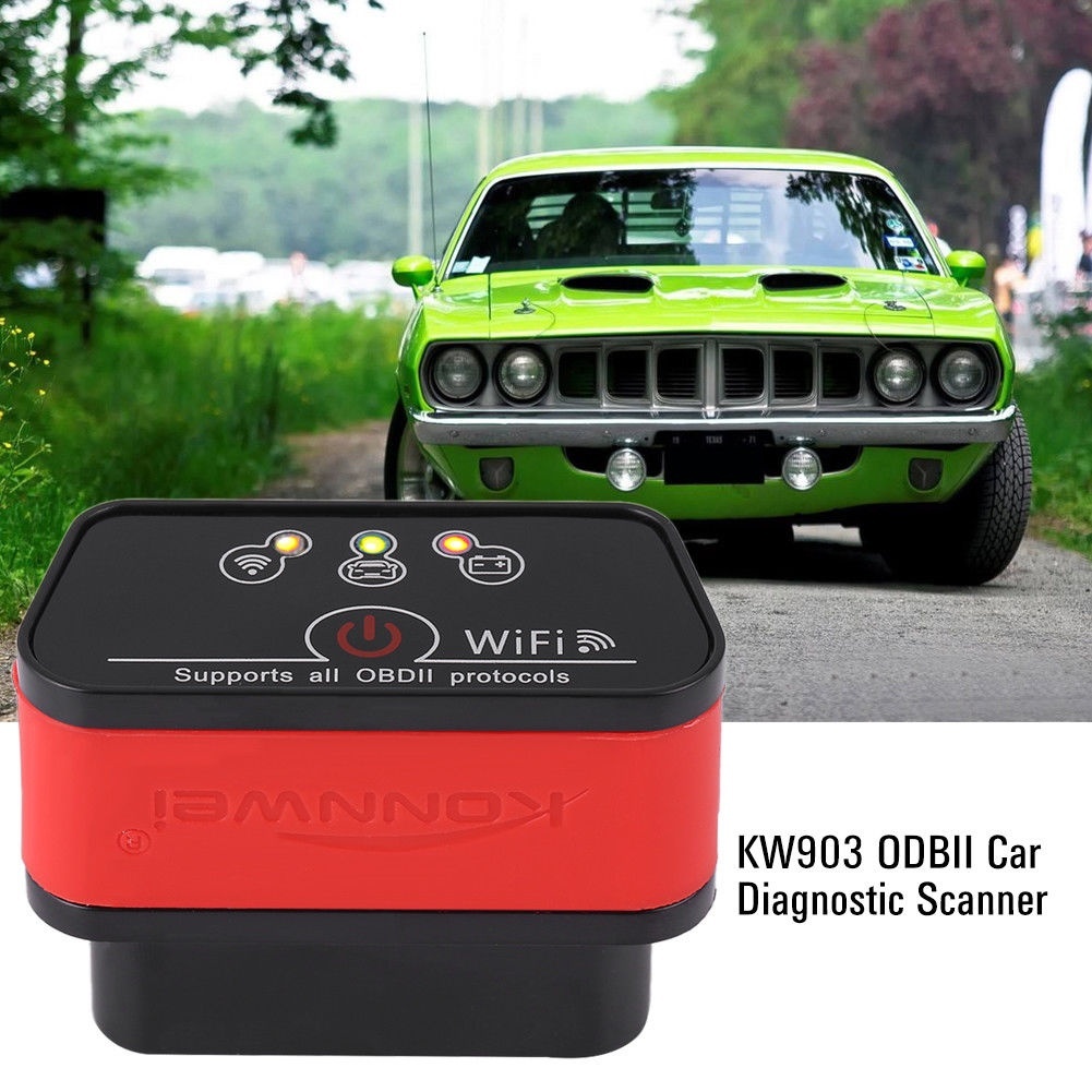 KW903 ELM327 WIFI OBDII Car Diagnostic Scanner Tool For iOS Android