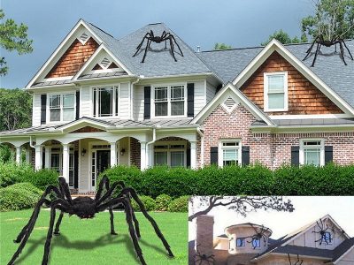 Black Spider Halloween Decoration Haunted House Prop Indoor Outdoor Wide