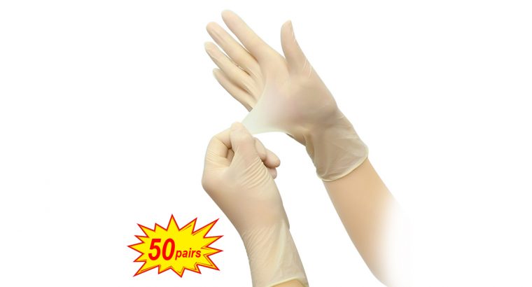 Disposable latex nitrile gloves