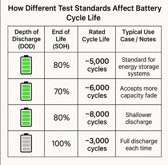 Battery Cycle Life-standards - Deals1 Promo One Battery, Different Cycle Lives
