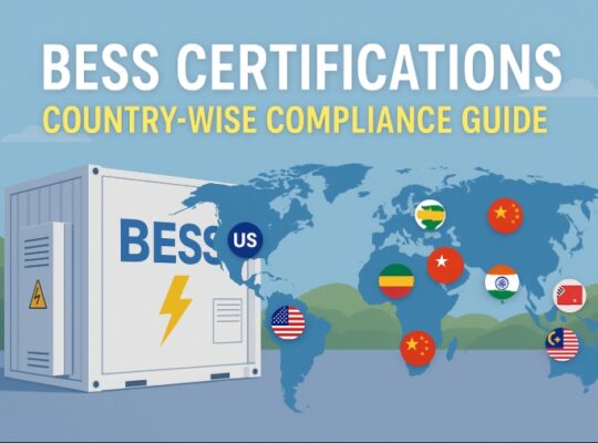 BESS Certifications: Country-Wise Testing & Compliance Guide